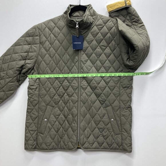 Lands' End Quilted Dory Jacket, Women's Size XL (18-20), Olive Green, Zip, NEW - Picture 4 of 11